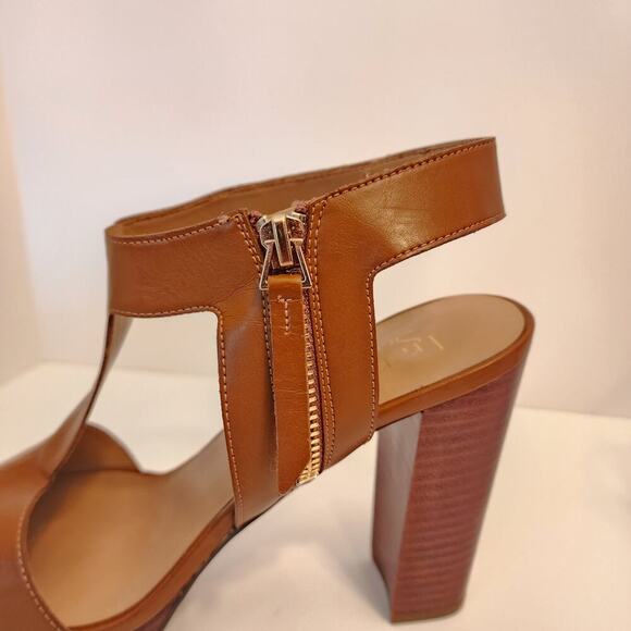 Franco Sarto Myriad Platform Sandals Brown Leather Women's‎ SZ 10 - Picture 6 of 8